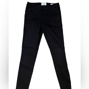 FRAME Le High Skinny Black Jeans
